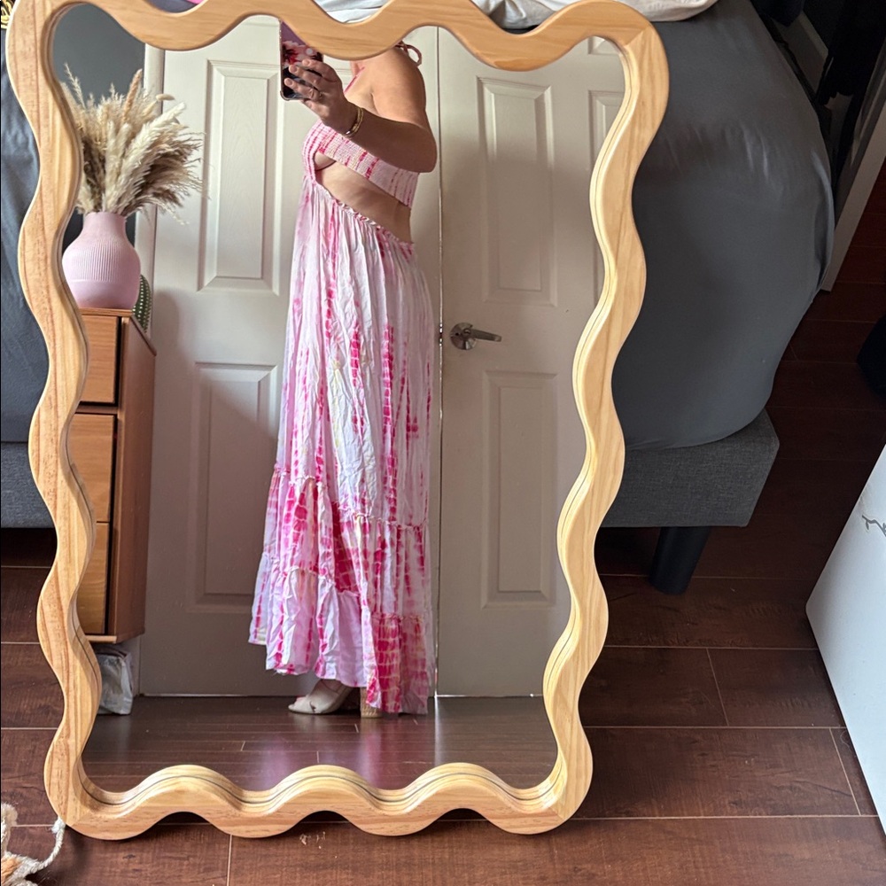 ASA KAFTANS Venice Abbott Kinney Pink Tie-Dye Halter Maxi Dress - Picture 2 of 13